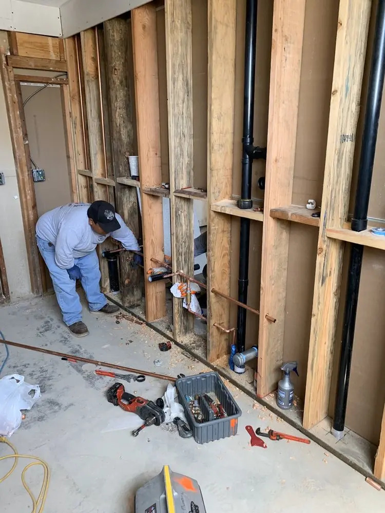 Commercial rough-in plumbing for Water Heater Replacement in East Grove